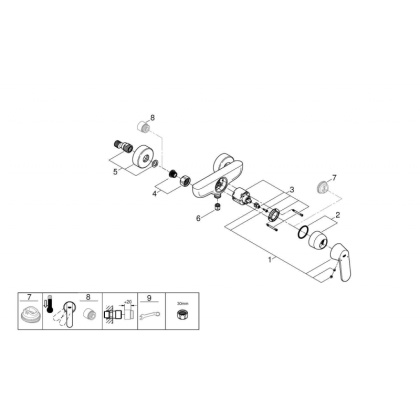 Смеситель для душа Grohe Eurosmart Cosmopolitan 32837000 хром
