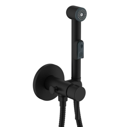 Смеситель черный встраиваемый с гигиеническим душем BALEAR, арт. 13141BLB  Смеситель черный встраиваемый с гигиеническим душем BALEAR, арт. 13141BLB