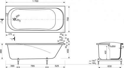Экран фронтальный для ванны "Astra silk" 1700, белый Экран фронтальный для ванны "Astra silk" 1700, белый