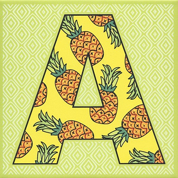 Керамический декор HGD\A546\5110 Сад-огород желтый (20см*20см*6,9мм) (10шт/0,4м2) Ананас, шт.