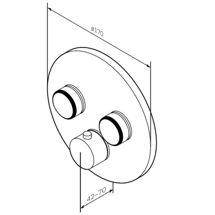 Смеситель Для ванны и душа с термостатом, монтируемый в стену F50A85700 Inspire 2.0 Смеситель Для ванны и душа с термостатом, монтируемый в стену F50A85700 Inspire 2.0