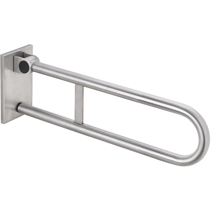 Съемный откидной поручень 600 мм, мат, с крышкой Съемный откидной поручень 600 мм, мат, с крышкой