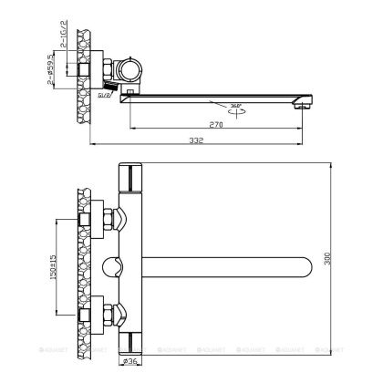 Смеситель для ванны/душа Agger Slim A2221100 Смеситель для ванны/душа Agger Slim A2221100