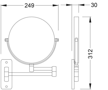 Зеркало Timo Saona 13076/03 черное