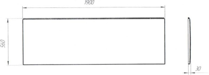 Фронтальная панель 190 см Creto П190MG белая Фронтальная панель 190 см Creto П190MG белая