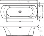 Акриловая ванна RIHO LIMA 170х75 см