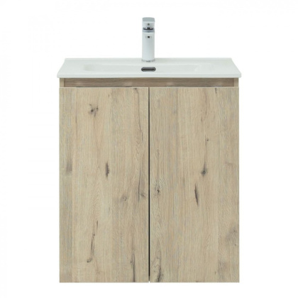 Тумба под раковину Aquanet Алвита New 60 2 дверцы, дуб веллингтон белый