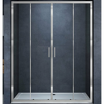 Душевая дверь Alpha VDS-3AL2170CL, 1700, хром, стекло прозрачное