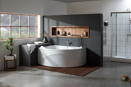 Акриловая ванна Aquanet Jamaica 160x100 L (с каркасом)