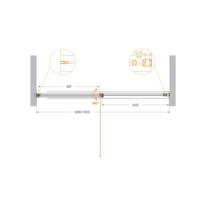 URBAN-B-12-130-C-CR Душевая дверь URBAN-B-12-130-C-CR Душевая дверь