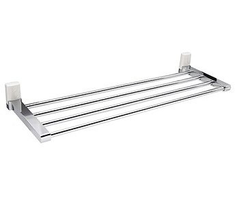 Полка для полотенец Leine, 63,5х6,8х20 см, хром и белый, K-5011WHITE