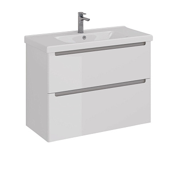 Тумба Lemark BUNO 100см под 1 раковину, подвесная/напольная, 2 ящика, цвет корпуса, фасада: Белый глянец Тумба Lemark BUNO 100см под 1 раковину, подвесная/напольная, 2 ящика, цвет корпуса, фасада: Белый глянец