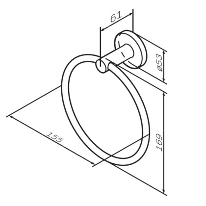 Кольцо для полотенец, 16,9х15,5х6,1 см, цвет розовое золото, A85A34444