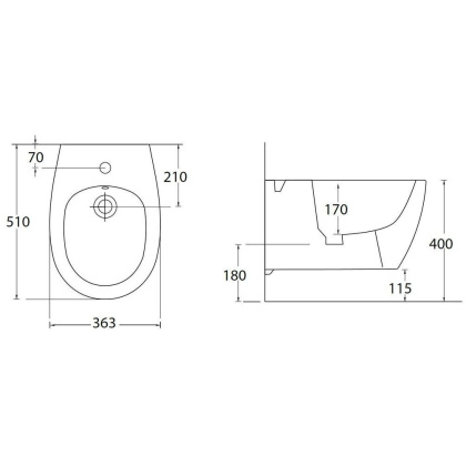 Биде подвесное Allen Brau Fantasy 4.11006.AN антрацит
