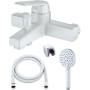 OneLife P02-300w полимерный смеситель для ванны с душ.набором, белый OneLife P02-300w полимерный смеситель для ванны с душ.набором, белый