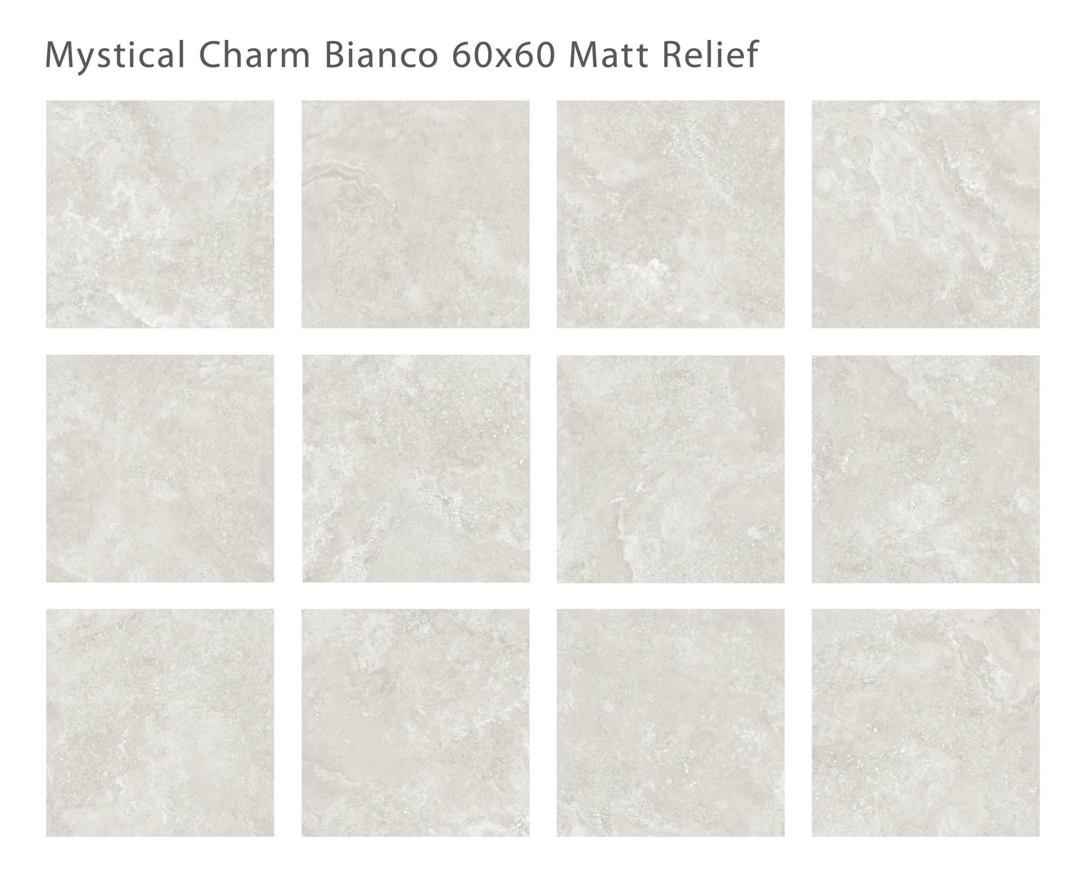 Плитка Mystical Charm Bianco Relief Matt 60x60 (4 шт.в уп) Плитка Mystical Charm Bianco Relief Matt 60x60 (4 шт.в уп)