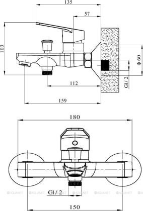 Orange FELIX M14-100cr Смеситель для ванны/душа Orange FELIX M14-100cr Смеситель для ванны/душа