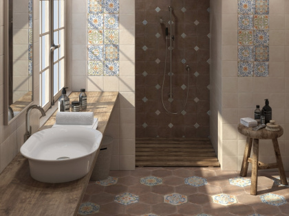 17017 Плитка настенная 17017 Виченца коричневый темный 15*15*6,9(48шт/1,08м2)