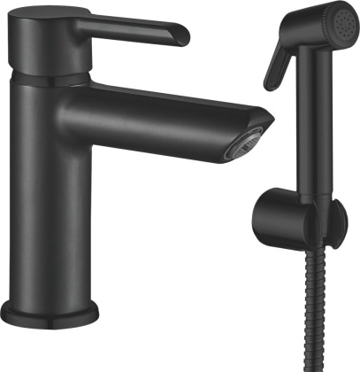 Смеситель для раковины латунь, черный S6071H