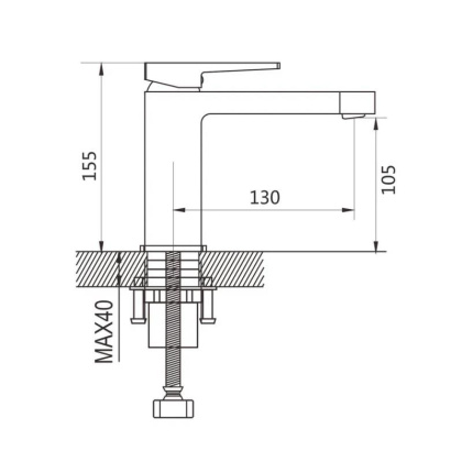 Смеситель для раковины Shevanik S68C S6801C Смеситель для раковины Shevanik S68C S6801C