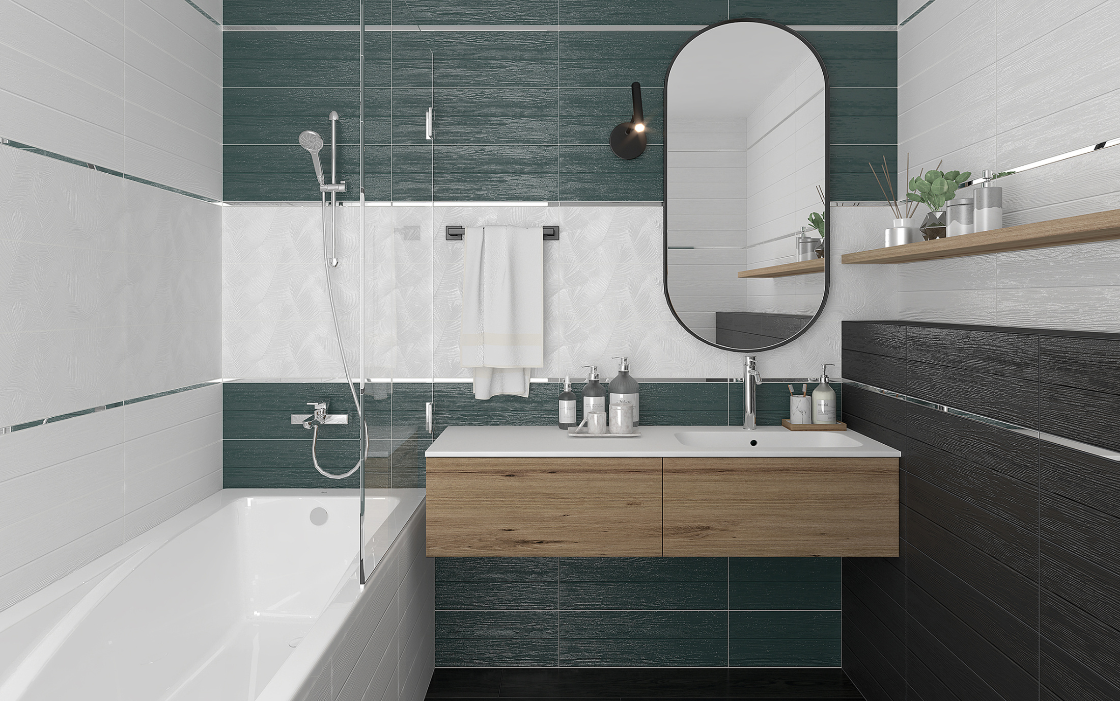 Kopengagen Плитка настенная бирюзовый 60144 20х60