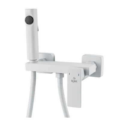 Гигиенический душ со смесителем Rose R1805C-1, белый Гигиенический душ со смесителем Rose R1805C-1, белый