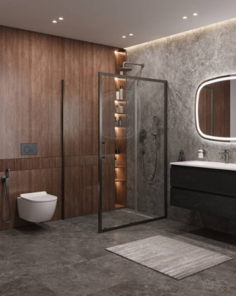 Душевой уголок MOLVENO-AH-11-120/80-P-Cr Условные размеры, мм:1200x800x1950 Габариты с диапазоном регулировок, мм:(1180-1220)x(780-800)x1950 Ширина входа, мм:485 