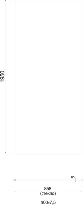 Душевая боковая панель LINDO, 90х195, матовый черный