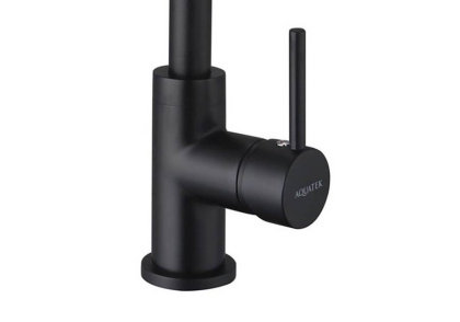 Смеситель для кухни AQUATEK (квадратный излив), матовый черный AQ1080MB 