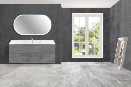 База под керамическую раковину Mia 1200 подвесная, 2 выкатных ящика soft close, Beton База под керамическую раковину Mia 1200 подвесная, 2 выкатных ящика soft close, Beton