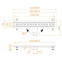 Душевой лоток Drain Leo-20, RGW 60212060-01 Душевой лоток Drain Leo-20, RGW 60212060-01