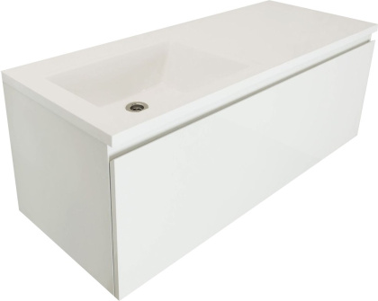 Тумба подвесная под умывальник Dallas Luxe 1150х482 левосторонняя 1 ящик (ШхГхВ) 1142х476х430 Тумба подвесная под умывальник Dallas Luxe 1150х482 левосторонняя 1 ящик (ШхГхВ) 1142х476х430