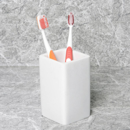 Стакан для зубных щеток Oder, 7,1х11,6х7,1 см, белый, K-9628