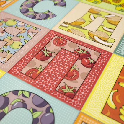 Керамический декор HGD\A544\5185 Сад-огород фиолетовый (20см*20см*6,9мм) (10шт/0,4м2) Слива, шт