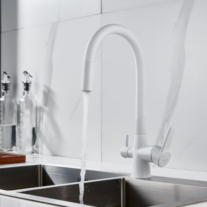 Смеситель для кухни с гибким изливом Shevanik S668C