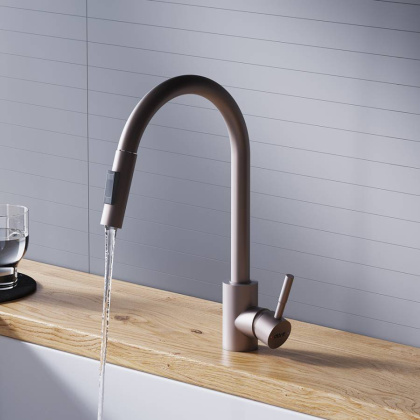 D3007511 Logic Кухонный смеситель  с вытягивающимся изливом, сатин D3007511 Logic Кухонный смеситель  с вытягивающимся изливом, сатин