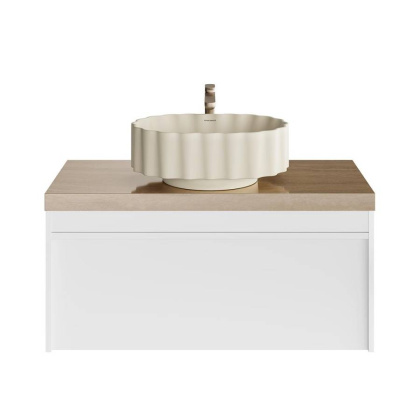 Тумба с раковиной Kerama Marazzi Modula 100 см MO.100.1+1\WHT глянцевый белый