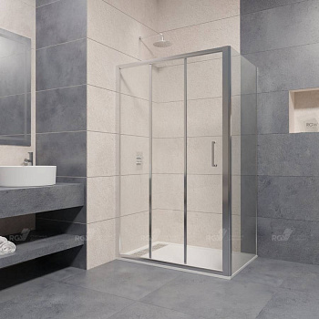 Душевой уголок RGW РА-73, 060873110-11, 110 х 100 см, стекла прозрачные, профиль хром