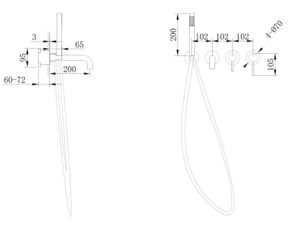 Смеситель для ванны Abber Wasser Kreis AF8130RG розовое золото Смеситель для ванны Abber Wasser Kreis AF8130RG розовое золото