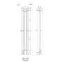 Полотенцесушитель электрический Point Фрея PN20722W П2 140x1200 диммер слева, белый Полотенцесушитель электрический Point Фрея PN20722W П2 140x1200 диммер слева, белый
