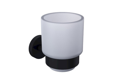 Стакан для зубных щёток в комплекте с креплением Piave черный мат. 3015-0003-AB, шт
