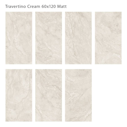 Керамогранит матовый TRAVERTINO CREAM 60x120 MATT, Silk 60х120