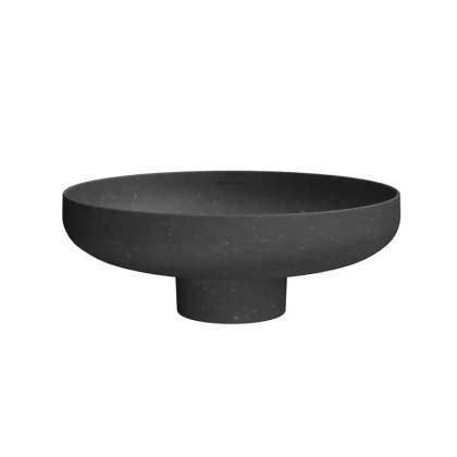 Раковина SAFI накладная 46 с крепежом и донным клапаном, черный камень