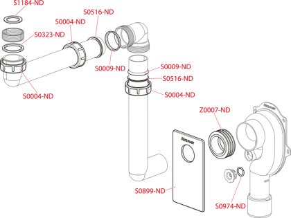 Универсальный сифон под штукатурку, экономящий пространство