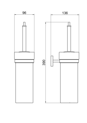 Ершик AQUATEK, матовый черный AQ4610MB БЕТТА