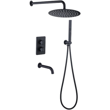 Душевой комплект Allen Brau Priority 5.31014-31 (с внутренней частью) черный матовый