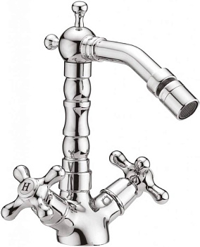 RETRO-C-BS2-BLC Смеситель на биде с донным клапаном, белый