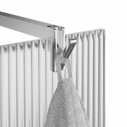 Душевая перегородка CRISTALLO с рифленым стеклом, 120х210, хром