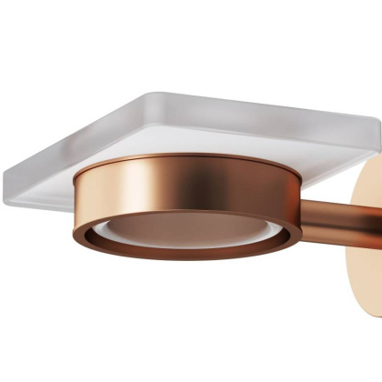 Стеклянная мыльница с настенным держателем, розовое золото A85A34244