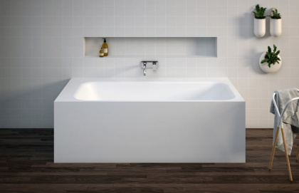 TITAN-VARIO-180-80-BLD Ванна из литьевого мрамора, встраиваемая в подиум Цвет Белый 